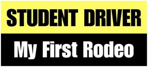 Funny Student Driver Magnet 4 Pack – Magnetic Bumper Sticker for Car, Removable Car Magnet Sign, Teen New Driver Safety Warning, Weatherproof Magnetic Vehicle Sticker, Beginner Driver Car Decal in Kuwait