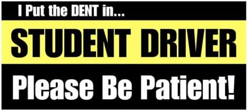 Funny Student Driver Magnet 4 Pack – Magnetic Bumper Sticker for Car, Removable Car Magnet Sign, Teen New Driver Safety Warning, Weatherproof Magnetic Vehicle Sticker, Beginner Driver Car Decal in Kuwait