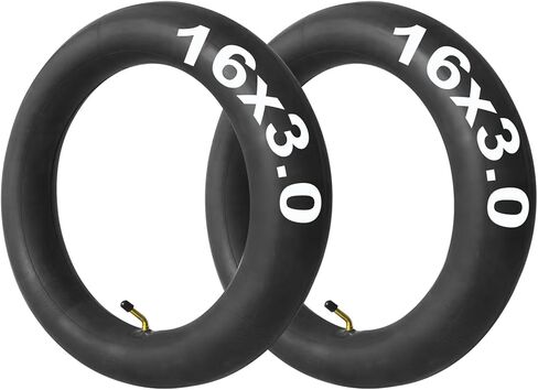 2 Pack 16x3.0 Bikes Inner Tube 16x3.00 Electric Scooter Tires Tube 16x3.0, 16x3.25, 16x3.5 Tires Tube for E-Bikes Scooters Mopeds Unicycles and Folding Bikes in Kuwait