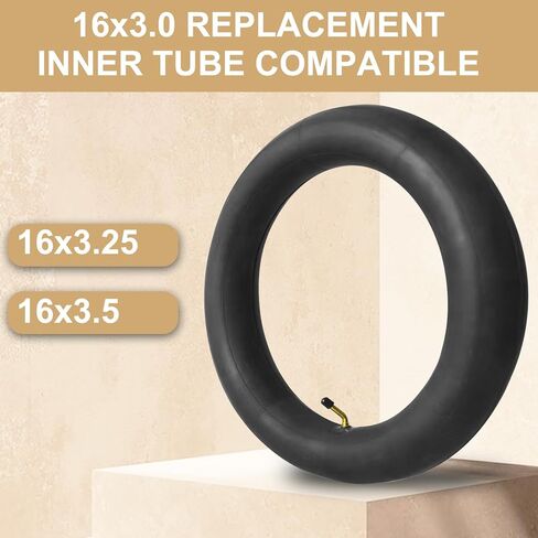 2 Pack 16x3.0 Bikes Inner Tube 16x3.00 Electric Scooter Tires Tube 16x3.0, 16x3.25, 16x3.5 Tires Tube for E-Bikes Scooters Mopeds Unicycles and Folding Bikes in Kuwait