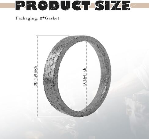 2PCS Motorcycle Exhaust Gasket Kit,Graphite & Steel Exhaust Flange Gasket Compatible with Harley Davidson Dyna Softail Touring,Professional Exhausts Donut Gaskets in Saudi Arabia