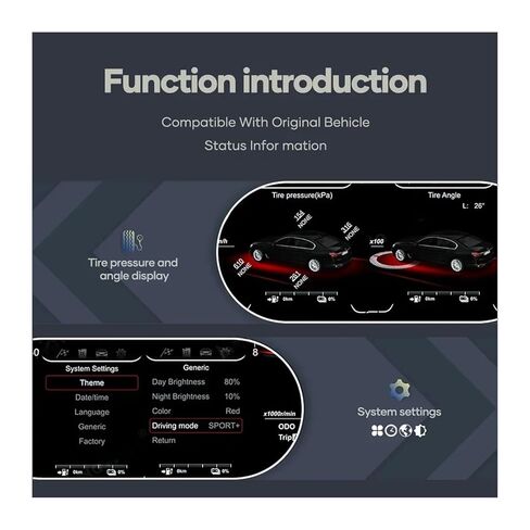 لوحة القيادة الرقمية 12.3 بوصة متوافقة مع BMW MINI 2014-2023 سنة لوحة القيادة LCD عداد السرعة أداة قمرة القيادة الافتراضية in Kuwait