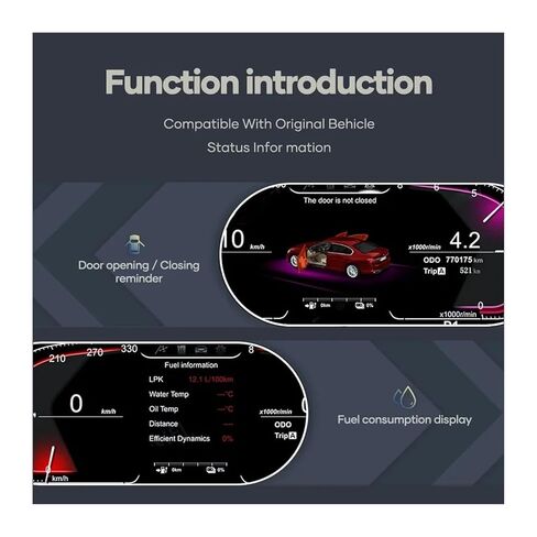 لوحة القيادة الرقمية 12.3 بوصة متوافقة مع BMW MINI 2014-2023 سنة لوحة القيادة LCD عداد السرعة أداة قمرة القيادة الافتراضية in Kuwait