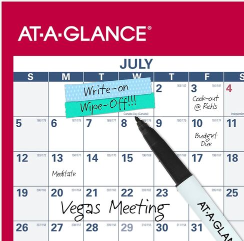 AT-A-GLANCE Dry Erase Calendar 2026-2027 Academic & Regular Year Wall Planner, 12-Month, 48" x 32", Double Sided, Horizontal (PM326S28) in Kuwait