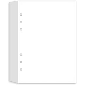 (3 Pack) A5 Blank Paper Refills, 6 Hole Punched, 300 Sheets/600 Pages Loose Leaf Paper for Large Leather Journal/Filofax Binders, 100gsm Printing Papers, 5.8'' x 8.2'' in Kuwait
