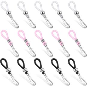 15 PCS Pants Zipper Holder for Jeans, Zipper Guards for Pants Zippers Slipping Stopper Fasteners Silicone Zippers Puller Tool Pant Button Lock Hooks and Clasps, to Keep Pant Up Stop Slipping in Kuwait