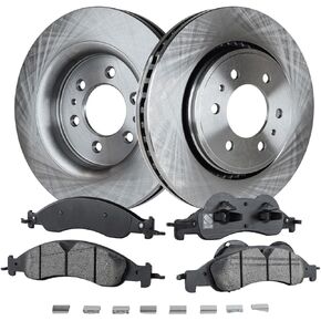 Replacement Brake Disc and Pad Kit (Front) compatible with Lincoln Navigator 5.4L V8 2007-2008 (gas) in Kuwait