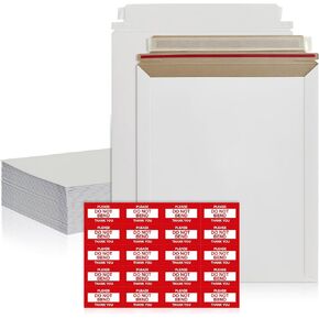 125 Pack 6x8 Self-Seal Rigid Mailers | Stay Flat White Cardboard Envelopes for Photos, Documents & CDs | Heavy Duty 420 GSM in Saudi Arabia