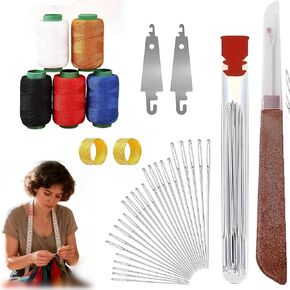 Big Eye Steel Sewing Needles Kit, 36PCS Stainless Steel Sewing Needle Kit, Steel Needles for Hand Sewing, Professional DIY Lovers, Portable Travel Working(36pcs/Set) in Kuwait