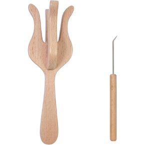 Knitting Fork and, Double Head Lucet Fork,Sturdy,DIY Weaving Tools for Necklace Bracelet for Crocheters Knitters in Saudi Arabia