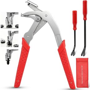 4Pcs Car Clip Pliers with 2 Fastener Removal Tool, Auto Fastener Clip Removal Pliers, Panel Clip Removal Tool for Automotive Plastic Fasteners, Push Pin & Door Trim, Damage-Free Disassembly in Saudi Arabia