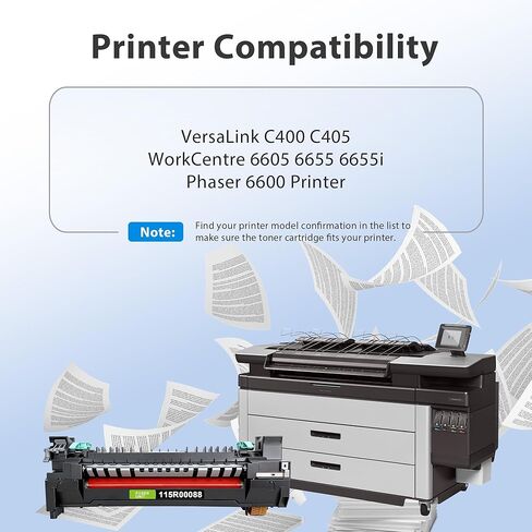 وحدة الصهر المعاد تصنيعها 115R00088 C400 C405 110 فولت لاستبدال Xerox VersaLink C400 C405 WorkCentre 6605 6655 6655i Phaser 6600 مجموعة مصهر الطابعة، عبوة واحدة in Kuwait