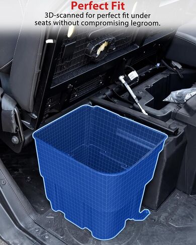 صندوق تخزين تحت المقعد لـ Ranger XD 1500، 20.5L جانب الراكب الأمامي الخلفي أسفل المقعد، صندوق تخزين أدوات PP متين لملحقات Polaris Ranger XD 1500/Crew 2024 2025 in Kuwait