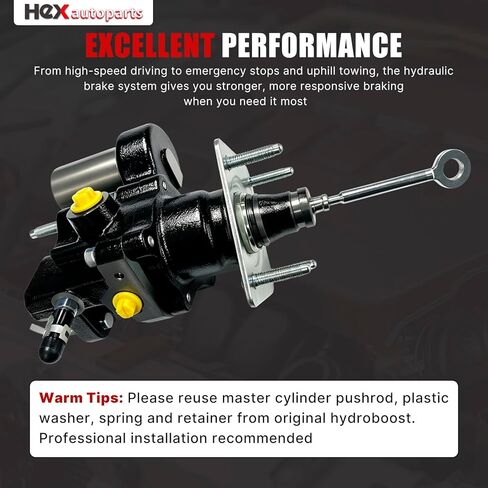 Hex Autoparts 52-7412 Hydro Boost Power Brake Booster متوافق مع 2012-2019 شيفروليه إكسبريس 2500 3500 4500 وجي إم سي سافانا 2500 3500 4500، استبدال 527412 22869378 84031702 in Kuwait