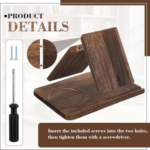SiliFine Wooden Book Stand for Reading Rest Triangle Book Holder Small Bookshelf with Cup Holder for Bedroom Nightstand Office Desk Library Table Centerpiece Reading Essentials Gifts in Kuwait