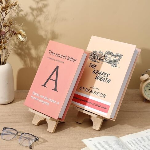 4 Pcs Bamboo Book Stand for Display, Sturdy Holder Easel for Home Office, Perfect for Albums, Magazines, Comics, Postcards, Artworks, and Video Games - Back to School Gift Idea in Kuwait