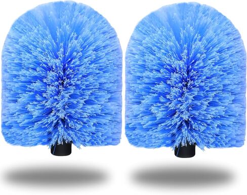 2 Pack Twist-On Cobweb Duster Head, Fits Standard 3/4 inch Threaded Poles, Spider Web Duster Brush for Outdoor & Indoor Cleaning (Blue) in Kuwait