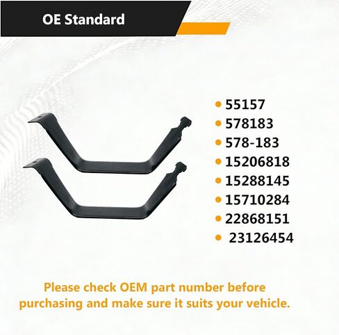 2PCS 578-183 Fuel Gas Tank Straps Bracket with Mounting Bolts for 1999-2019 Chevy Silverado/GMC Sierra 1500 2500 3500 Replace 15206818 15288145 15710284 22868151 23126454 in Kuwait