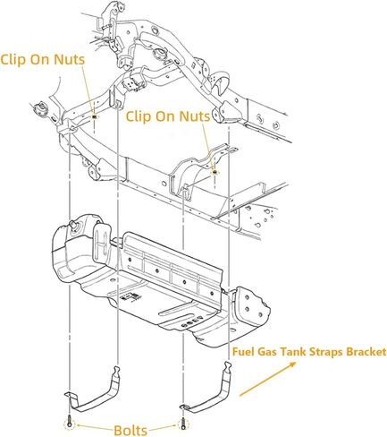 2PCS 578-183 Fuel Gas Tank Straps Bracket with Mounting Bolts for 1999-2019 Chevy Silverado/GMC Sierra 1500 2500 3500 Replace 15206818 15288145 15710284 22868151 23126454 in Kuwait