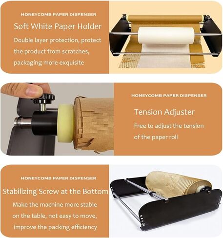 Packing Paper Dispenser, Heavy Duty Kraft Wrapping Paper Holder, Manual Bubble Paper Filling Machine,for Express Packaging in Kuwait