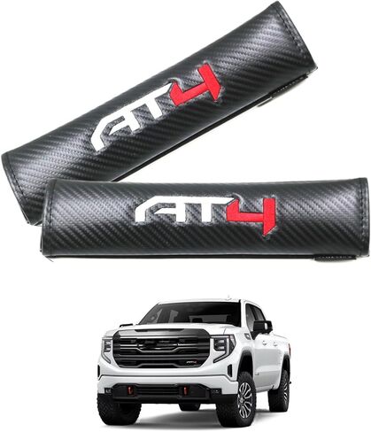 KAELTHAS 2 PCS Car Seat Belt Cover Pad Compatible with Sierra Terrain Yukon Canyon Carbon Fiber Look Car SUV Seat Belt Cover Strap Pads Cushions Comfortable Driving Interior Accessories in Kuwait