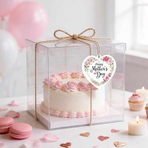 Happy Mothers Day Gift Tags with String 50Pcs Mothers Day Rose Tags Heart Floral Personalized Paper Tag for Gift Wrapping Mothers Day Decorations in Kuwait