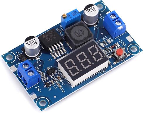 1 قطعة محول خفض الجهد المنظم LED عرض الفولتميتر 4.0 ~ 40 إلى 1.3-37 فولت محول قابل للتعديل امدادات الطاقة in Kuwait