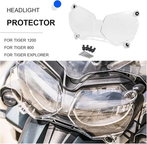 دراجة نارية أكريليك متوافق مع Tiger 800 XC XCX XCA XR XRT XRX 2011-2018 واقي المصباح غطاء خفيف واقي حماية in Kuwait