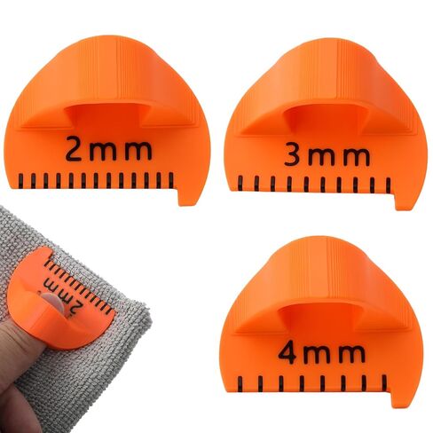 3 Pcs Finger Sewing Ruler, Even Blanket Stitch Thumb Guide, Hand Stitch Spacing Tool, Orange Sewing Gauge Set for Hand Sewing, Embroidery, Mending, Patchwork (3 Sizes) in Kuwait
