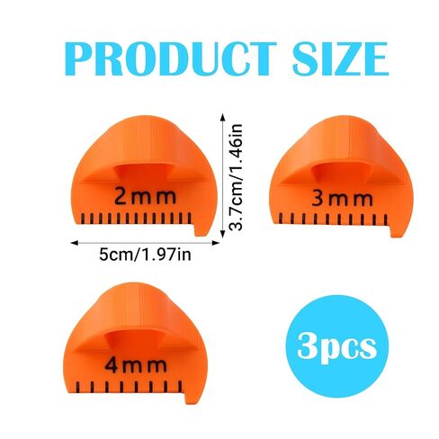 3 Pcs Finger Sewing Ruler, Even Blanket Stitch Thumb Guide, Hand Stitch Spacing Tool, Orange Sewing Gauge Set for Hand Sewing, Embroidery, Mending, Patchwork (3 Sizes) in Kuwait