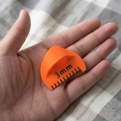 3 Pcs Finger Sewing Ruler, Even Blanket Stitch Thumb Guide, Hand Stitch Spacing Tool, Orange Sewing Gauge Set for Hand Sewing, Embroidery, Mending, Patchwork (3 Sizes) in Kuwait