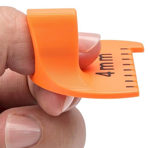 3 Pcs Finger Sewing Ruler, Even Blanket Stitch Thumb Guide, Hand Stitch Spacing Tool, Orange Sewing Gauge Set for Hand Sewing, Embroidery, Mending, Patchwork (3 Sizes) in Kuwait