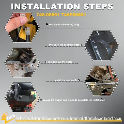استبدال كابل خنق الخانق الجديد مقاس 51 بوصة لـ Cub Cadet ZT1-42 ZT1-46 ZT1-50 ZT1-54 ZT2-60 ZTS1-42 ZTS1-46 ZTS1-50 ZTS2-50 ZTS2-54 ZTS2-60 KH FAB جزازة العشب، 746-06891 746P06891 in Kuwait