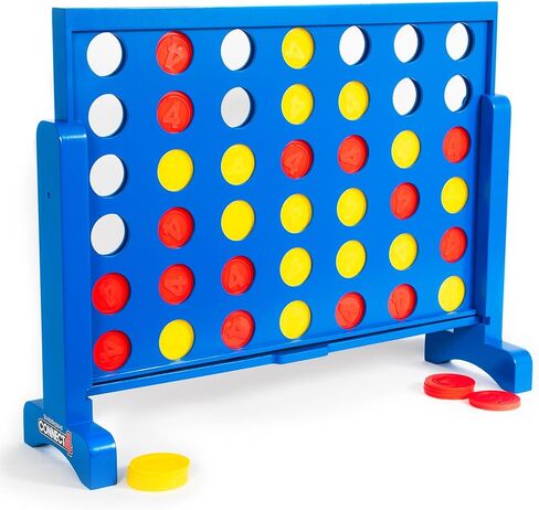 EastPoint Giant Wood Connect 4 - Blue - Connect 4 Jumbo Yard Game for Backyard Parties - Solid Wood Frame Lawn Game - Fast Setup & Portable Carry Bag for Outdoor Fun in Kuwait