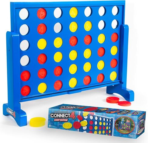 EastPoint Giant Wood Connect 4 - Blue - Connect 4 Jumbo Yard Game for Backyard Parties - Solid Wood Frame Lawn Game - Fast Setup & Portable Carry Bag for Outdoor Fun in Kuwait