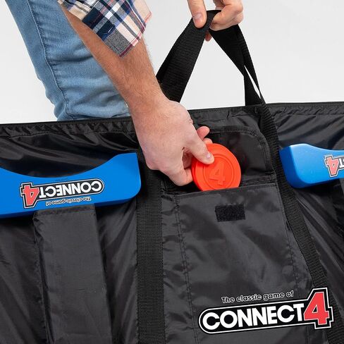 EastPoint Giant Wood Connect 4 - Blue - Connect 4 Jumbo Yard Game for Backyard Parties - Solid Wood Frame Lawn Game - Fast Setup & Portable Carry Bag for Outdoor Fun in Kuwait