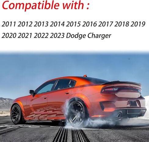 جناح سبويلر خلفي متوافق مع 2011 2012 2013 2014 2015 2016 2017 2018 2019 2020 2021 2022 2023 دودج تشارجر GT RT SXT SRT غطاء صندوق السيارة الخلفي ملحقات جناح سبويلر أسود لامع in Kuwait