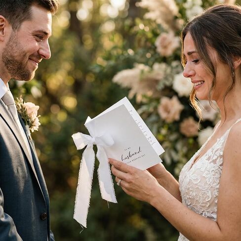 Elegant Wedding Vow Books with 5 Ribbons - Perfectly Sized His and Hers Vow Book Set of 2 with Lined Pages to Write Whatever is on Your Heart - A Beautiful Personalized Addition For Your Wedding Day in Kuwait