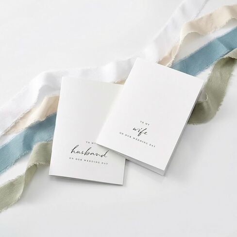 Elegant Wedding Vow Books with 5 Ribbons - Perfectly Sized His and Hers Vow Book Set of 2 with Lined Pages to Write Whatever is on Your Heart - A Beautiful Personalized Addition For Your Wedding Day in Kuwait