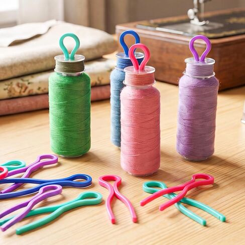 100 Pcs Sewing Bobbin Thread Holder, Keep Your Bobbin Threads Matched Up Plastic Bobbins Clips Sewing Machine Quilting Supplies Sewing Notions for Thread Spool Organizing Embroidery Quilting in Kuwait