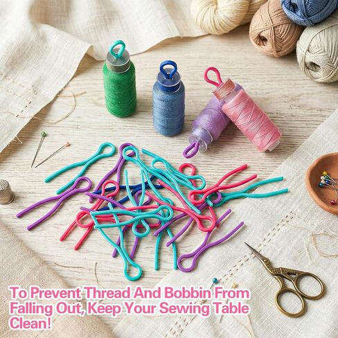 100 Pcs Sewing Bobbin Thread Holder, Keep Your Bobbin Threads Matched Up Plastic Bobbins Clips Sewing Machine Quilting Supplies Sewing Notions for Thread Spool Organizing Embroidery Quilting in Kuwait