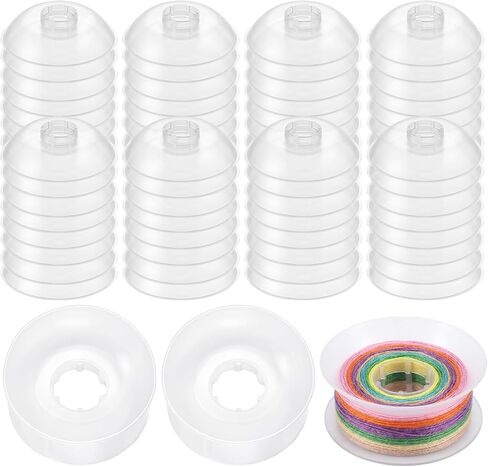 Zhehao 50 Pcs No-Tangle Thread Bobbins 2.43'' String Organizer Weave Winder Tool Yarn Bobbins for Knotting or Rope Arrangement, Home Organization, Handmade Gifts in Kuwait