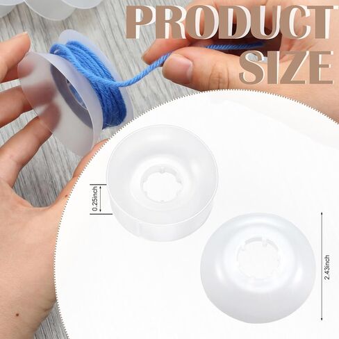 Zhehao 50 Pcs No-Tangle Thread Bobbins 2.43'' String Organizer Weave Winder Tool Yarn Bobbins for Knotting or Rope Arrangement, Home Organization, Handmade Gifts in Kuwait