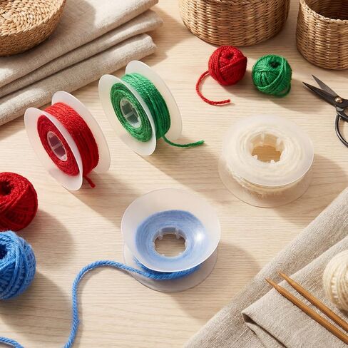 Zhehao 50 Pcs No-Tangle Thread Bobbins 2.43'' String Organizer Weave Winder Tool Yarn Bobbins for Knotting or Rope Arrangement, Home Organization, Handmade Gifts in Kuwait