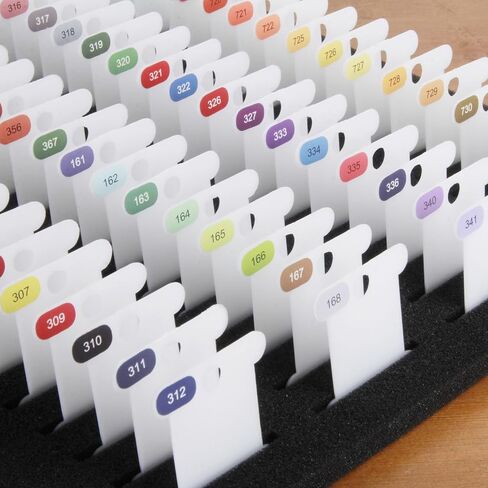 500 قطعة من بكرات خيط التطريز من هامتري مع ملصقات أرقام الخيط، مجموعة منظم الخيوط DIY مع ملصقات مرمزة بالألوان لتخزين الغرز المتقاطعة والتطريز in Kuwait