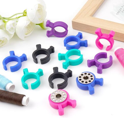 15Pcs Spool Clip Spool Protector, Bobbin Holder Set for Sewing Machines, Bobbin Clamps for Organizing Threads and Avoiding Tangles in Kuwait