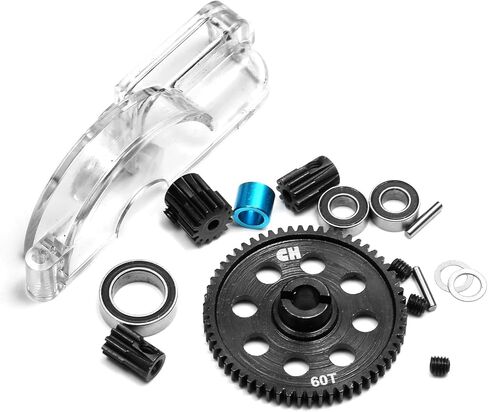 0.5M 60T RC Car Spur Gear، 2.0 مم 48DP 9T/10T/14T مجموعة ترس، مجموعة تروس معدنية صلبة لسيارة 1/18 RC Traxxas LaTrax Teton، Rally، Desert Prerunner، SST، 7640/7592/7645/7644 in Kuwait
