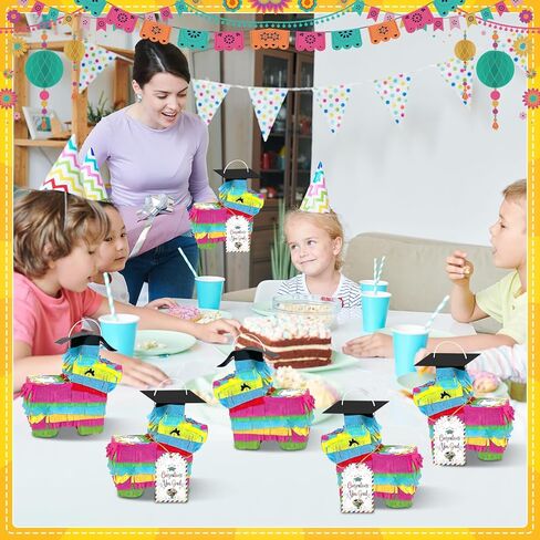 6 Sets Graduation Donkey Piñata Mini Donkey Piñata with Card Rope Fillable Piñata for Mexican Graduation Decorations End of Year Party Supplies Photo Props for Candy and Treats in Kuwait