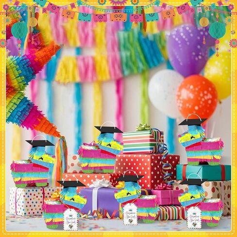 6 Sets Graduation Donkey Piñata Mini Donkey Piñata with Card Rope Fillable Piñata for Mexican Graduation Decorations End of Year Party Supplies Photo Props for Candy and Treats in Kuwait