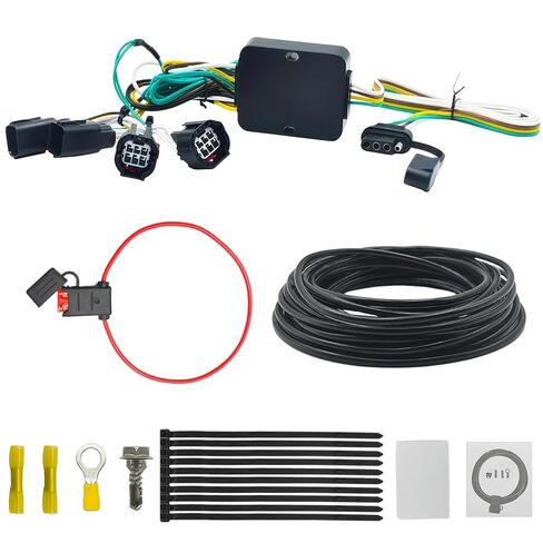 4-Pin Trailer Wiring Harness 56331 Compatible with 2011-2020 Dodge Grand Caravan, 2011-2016 Chrysler Town and Country, 2012-2015 Ram C/V，4-Way Tow Hitch Wire T-Connector Plug n Play in Kuwait